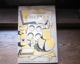 1957 Homemade Cheese Recipe Book, Vintage Farm Women's Library