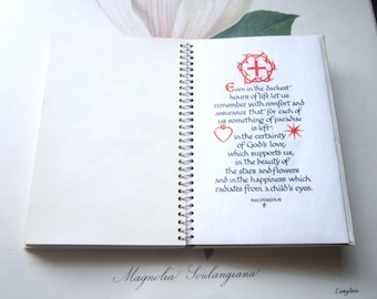 Springs of Joy, Spiral Bound Book of Art and Quotes, Shakespeare, Mozart, Goethe, Newman, Augustine Spiritual Poetic, Pocket Book of Beauty