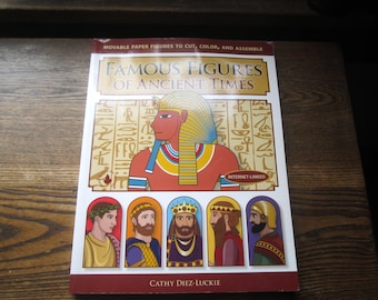 Famous Figures of Ancient Times, Oversize Paper Cutout Book, Educational Historic Figures, Homeschooling Materials, Cathy Diez Luckie
