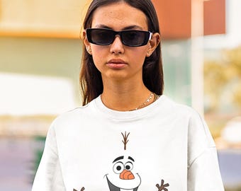 Camiseta de Olaf de Frozen de Disney, camiseta de la película Frozen para adultos, camiseta de muñeco de nieve de Olaf para niños, regalo de Frozen, camiseta extragrande de Halloween de Disney, disfraz de Olaf