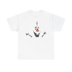 Camiseta de Olaf de Frozen de Disney, camiseta de la película Frozen para adultos, camiseta de muñeco de nieve de Olaf para niños, regalo de Frozen, camiseta extragrande de Halloween de Disney, disfraz de Olaf imagen 5