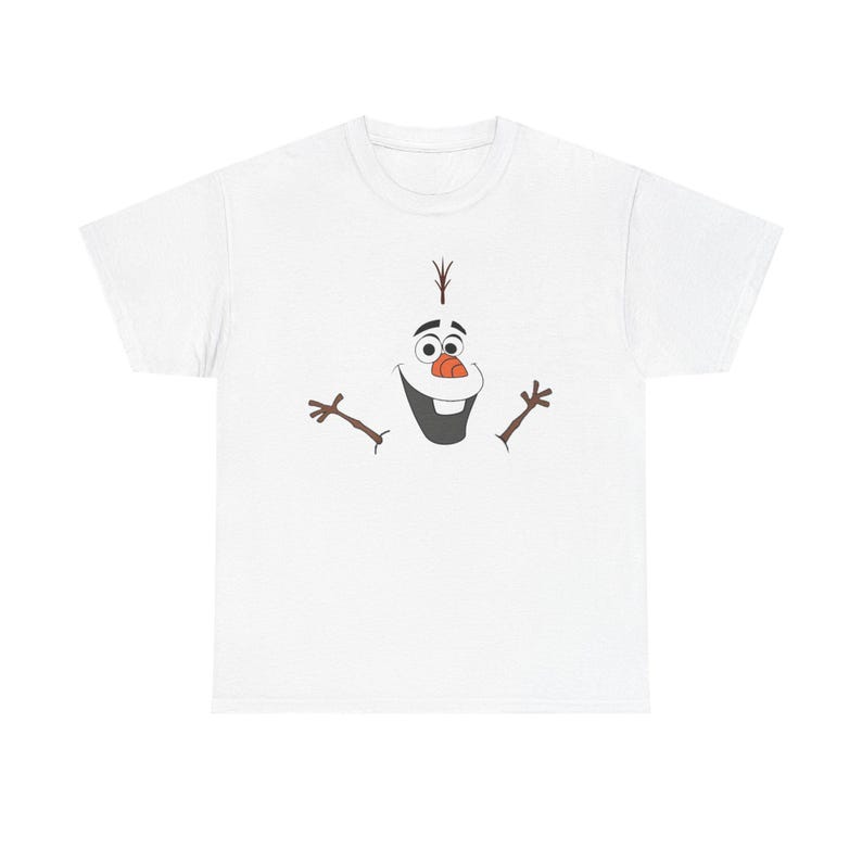 Camiseta de Olaf de Frozen de Disney, camiseta de la película Frozen para adultos, camiseta de muñeco de nieve de Olaf para niños, regalo de Frozen, camiseta extragrande de Halloween de Disney, disfraz de Olaf imagen 5