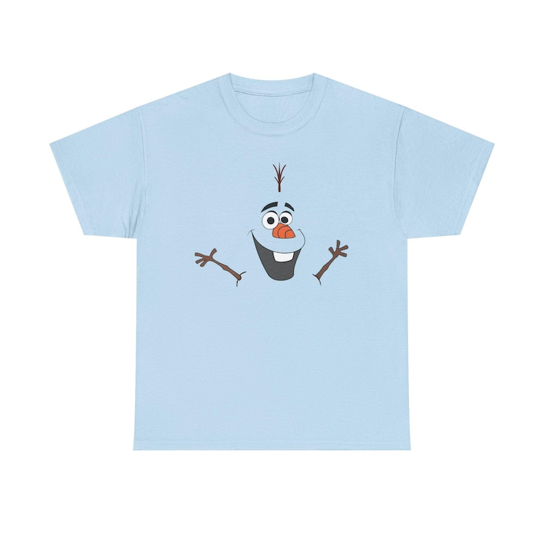 Camiseta de Olaf de Frozen de Disney, camiseta de la película Frozen para adultos, camiseta de muñeco de nieve de Olaf para niños, regalo de Frozen, camiseta extragrande de Halloween de Disney, disfraz de Olaf imagen 6
