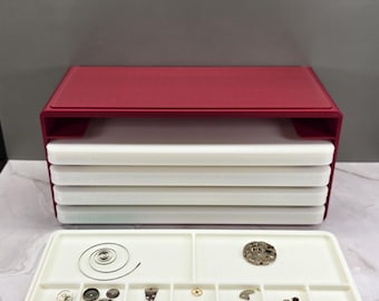 3D Printed Watch Parts Storage Cabinet, 5 Tray Organizer