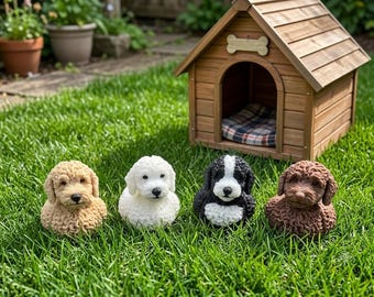 Labradoodle Rubber Duck | Multi-Color 3D Printed Dog Figurine, Jeep Ducking Toy