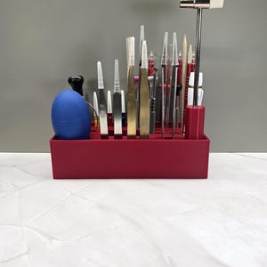 Watchmaker Tool Organizer Holder with 45 Slots fits Bergeon Dumont and Most Unbranded tools watch repair