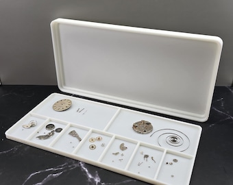3D Printed Watchmaker Parts Tray with Dust Lid