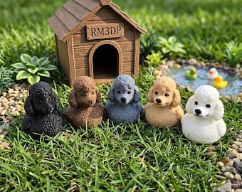 Poodle Rubber Duck | Multi-Color 3D Printed Dog Figurine, Jeep Ducking Toy