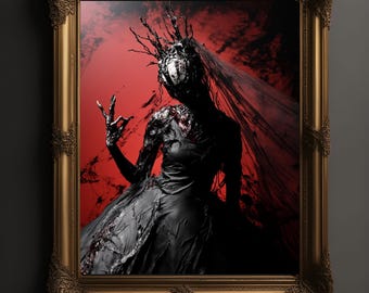 Corpse Bride Horror Print | Gothic Macabre Home Decor