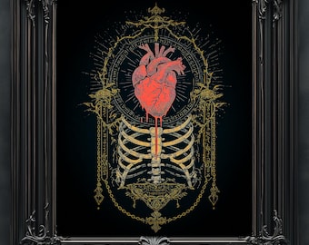 Heartless Horror Print | Gothic Home Decor, Dark Art