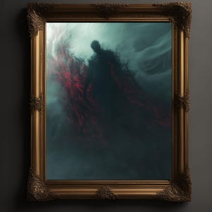 SHADOW MAGE Wydruk | Gotycki horror | Sztuka horroru | Dekoracja domu w stylu horroru | Gotycki wystrój domu | Mroczna sztuka |