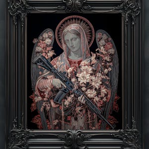 HOLY WAR Print | Gothic Horror | Horror Art | Horror Home Decor | Gothic Home Decor | Dark Art |