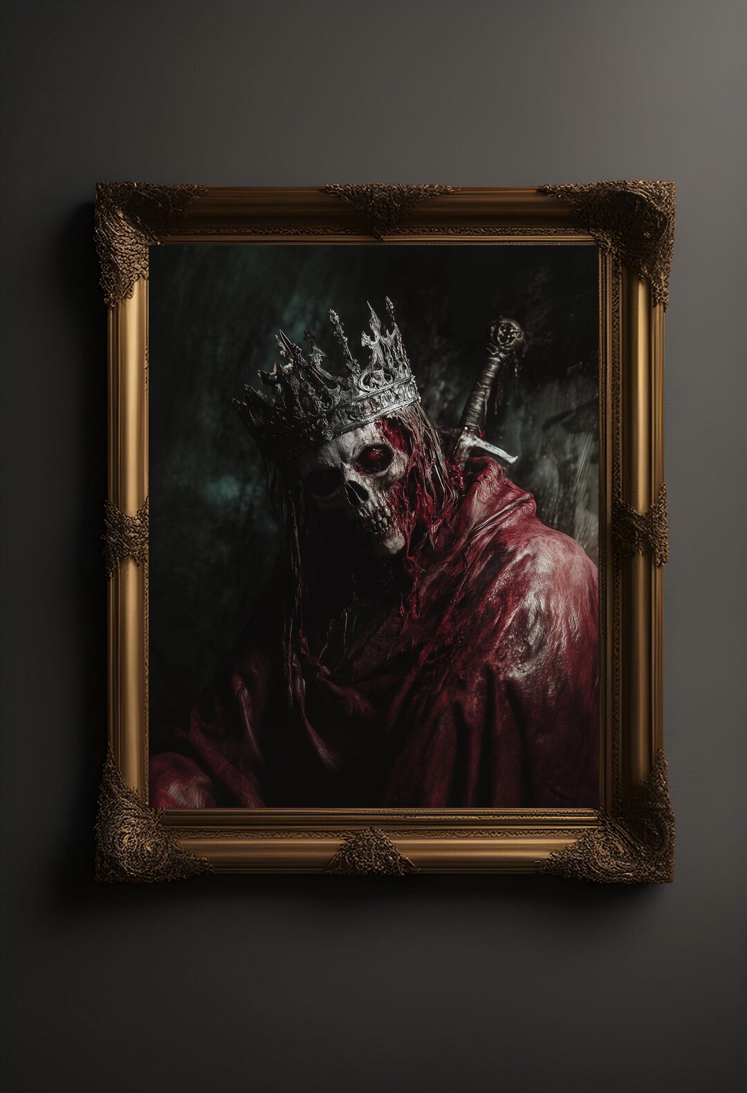THE DEATHLESS KING Print | Gothic Horror | Horror Art | Horror Home ...