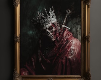 The Deathless King Print | Gothic Horror Home Decor
