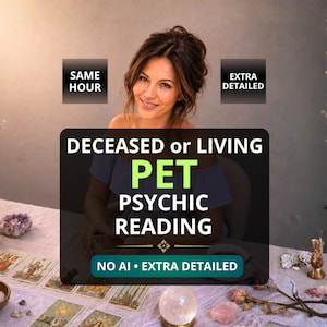 Lettura psichica per animali domestici in un'ora, comunicatore con gli animali, intuizioni su animali vivi o defunti, connessione medianica con cani e gatti, supporto spirituale