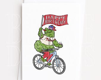 Philly Baseball Happy Birthday Card | Greeting Card | BrieseDesigns