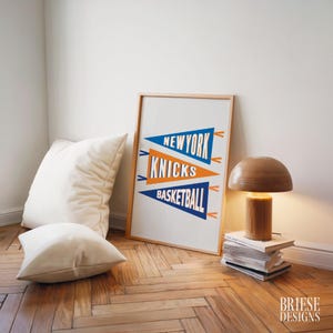 New York Knicks Pennant Flag Poster | Digital Download | 18x24 | BrieseDesigns