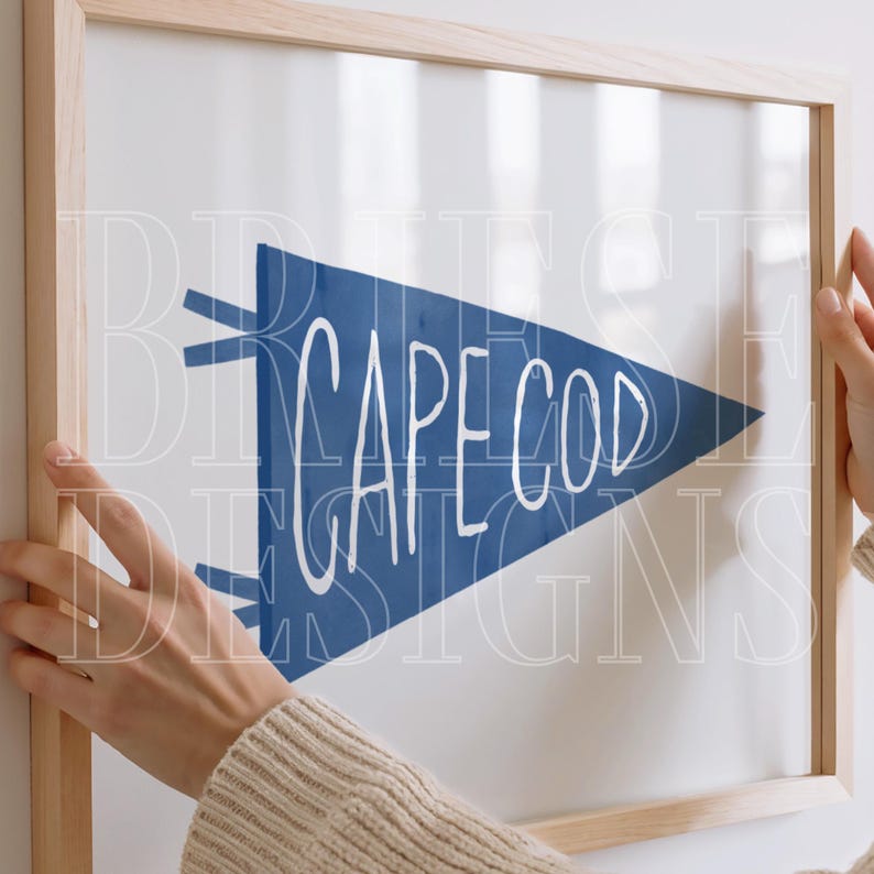 Cape Cod Flag Valance Cape Cod, MA Pennant Flag Poster | Coastal | Digital Download ...