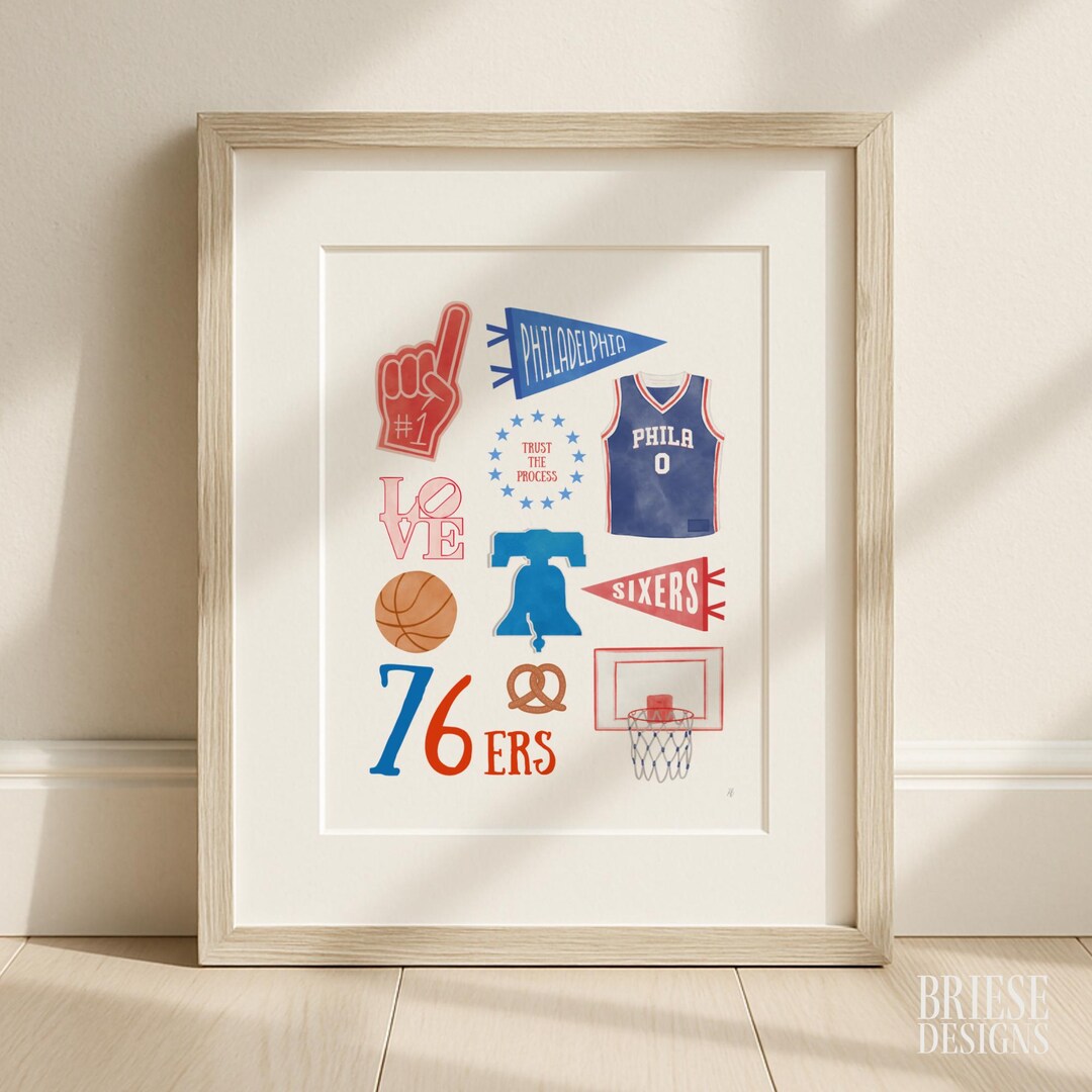 Philadelphia First. Icon Philadelphia Basketball Inspired Icons Art | Print | 8x10 ...