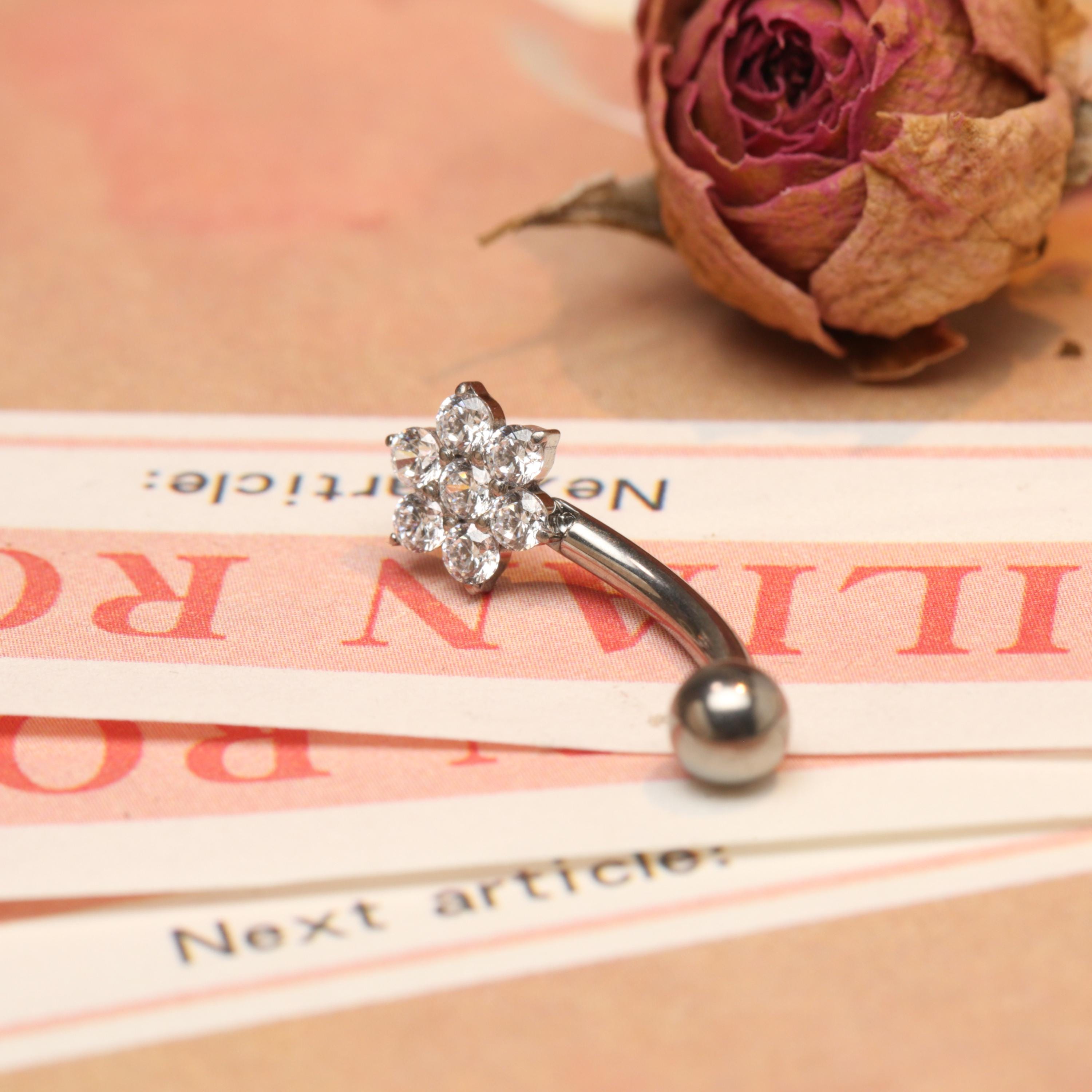 Helix Piercing Acciaio Chirurgico Anelli Ombelico JeryWe 6 Pezzi - Clicker In Acciaio Chirurgico 14G Piercing Ombelico 8mm