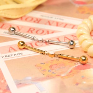 Barra industrial Piercing industrial Jóias 14G Barra industrial Aço cirúrgico Piercing corporal Jóias 1 1/2 polegada 38 mm