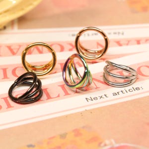 Nose Hoop 16/18/20G 316L Surgical Steel Nose Piercing Jewelry Nose Ring Hoop Earring ,Helix ,Rook Conch, Cartilage ,Daith