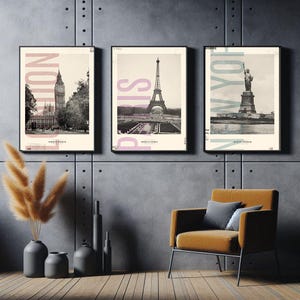 City paintings New York, Paris, London, modern paintings, downloadable city prints, vintage, industrial