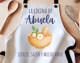 Abuela apron, abuela gift, Hispanic heritage month, abuelita gift, abuelita apron, Dia de las Madres, regalos para mama, regalo para abuela