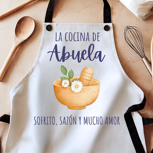 Abuela apron, abuela gift, Hispanic heritage month, abuelita gift, abuelita apron, Dia de las Madres, regalos para mama, regalo para abuela
