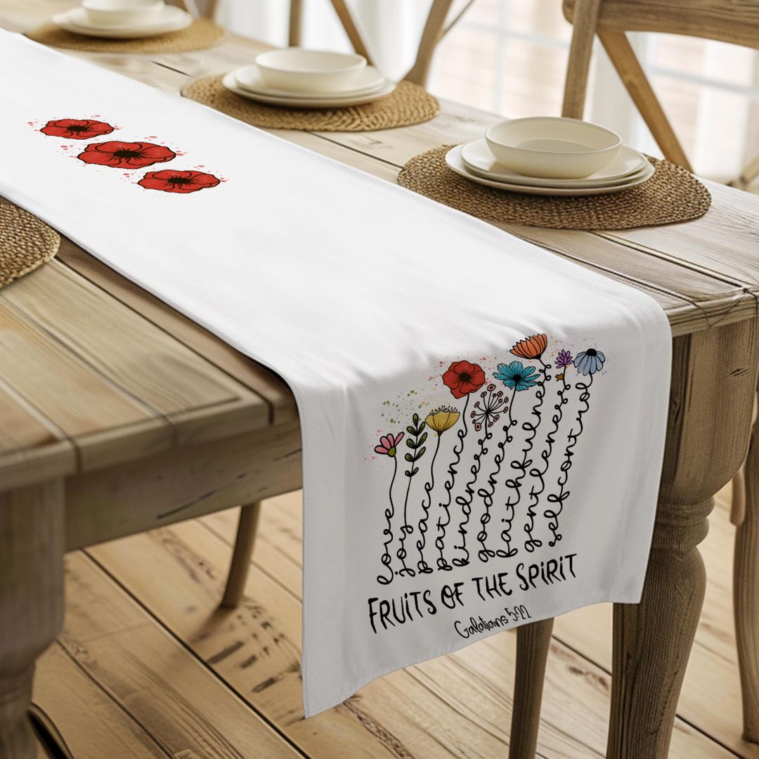 Fruit of the Spirit Table Runner, Hostess Gift for Women, Pastor Wife ...