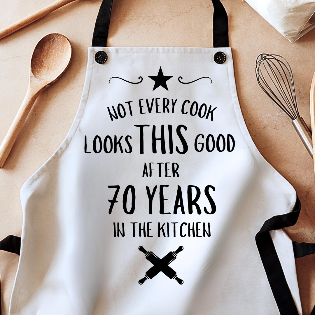 30th 40th 50th 60th 70th Birthday Apron Gift For Men & Women - Kitchen Chef Apron With Pockets - View #11