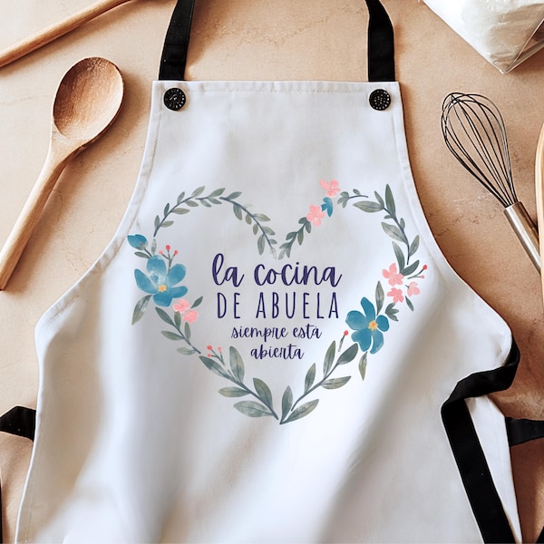 Abuela apron, abuela gift, Hispanic heritage month, abuelita gift, abuelita apron, Dia de las Madres, regalos para mama, regalo para abuela