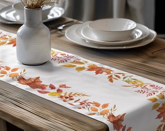 Fall table runner, Fall hosting decor, Thanksgiving table runner, hostess gift, holiday table runner, Autumn table runner, kitchen gift