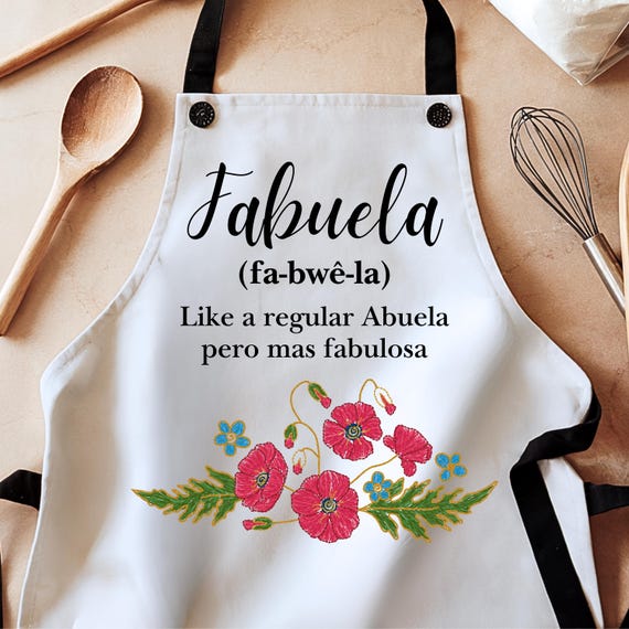 Abuela apron, abuela gift, Hispanic heritage month, abuelita gift, abuelita apron, Dia de las Madres, regalos para mama, regalo para abuela