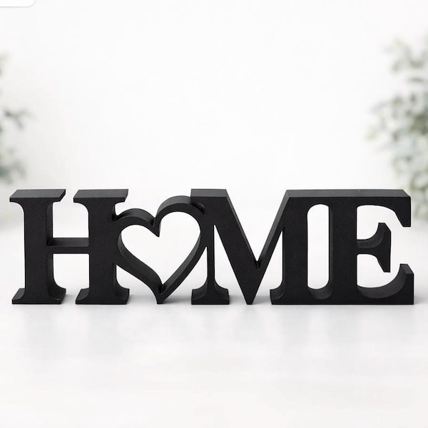 Letrero de hogar con corazón: Decoración de granja moderna