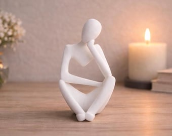 Minimalist Thinker Statue – Modern Abstract Sculpture for Home & Office Decor