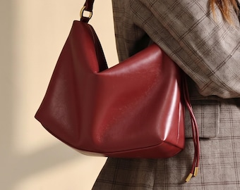 Minimalist Crossbody bag,Soft Suede Hobo Bag for Women, Adjustable Strap Shoulder Bag, Everyday Quiet Luxury Handbag