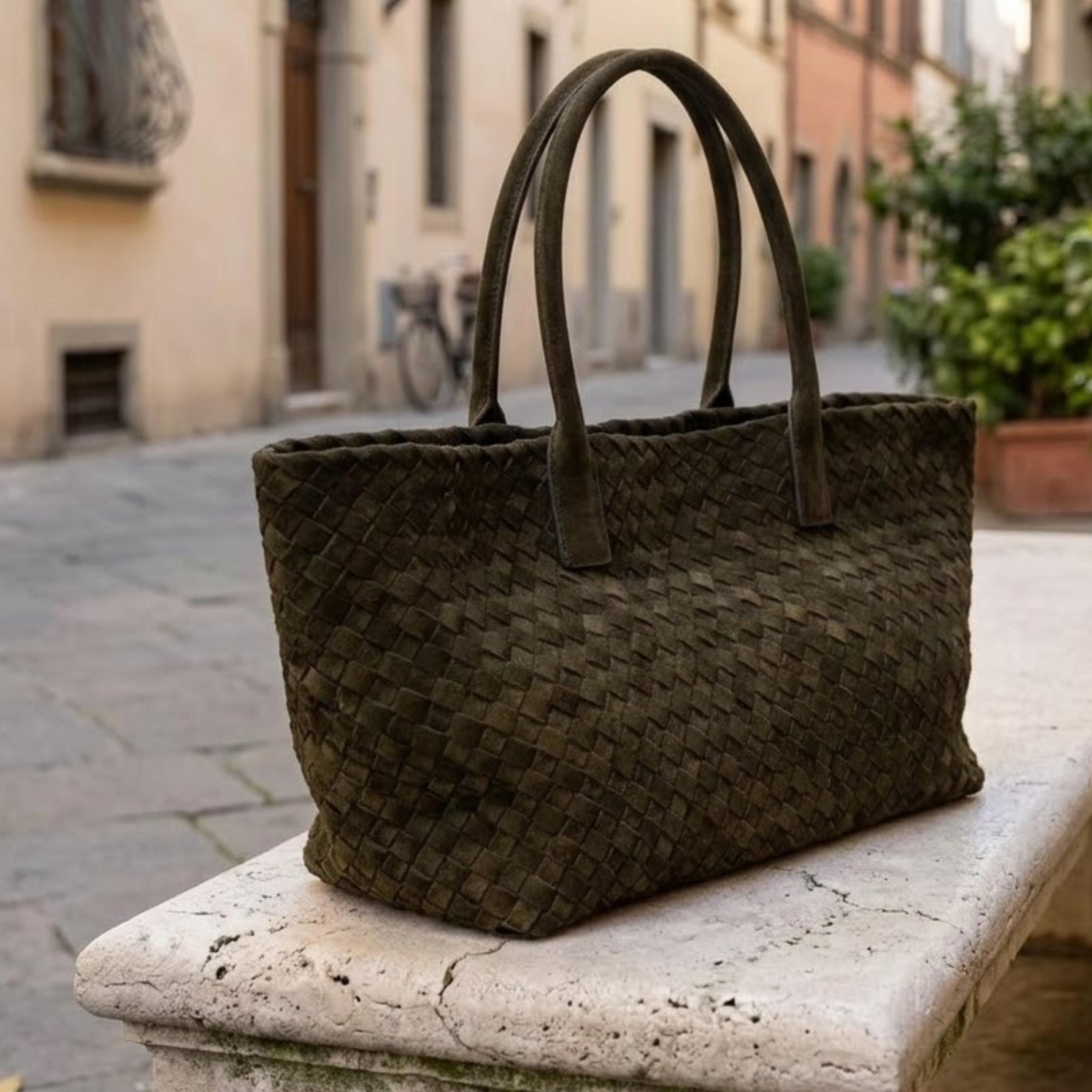 Suede Woven Bag - Etsy