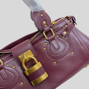 Vintage Inspired Top Handle Bag, Retro Satchel Purse, Y2K Shoulder Handbag, Vegan Leather Tote, Large Everyday Bag, Trendy Gift for Her image 5