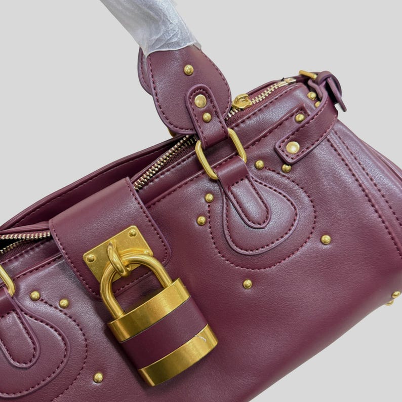 Vintage Inspired Top Handle Bag, Retro Satchel Purse, Y2K Shoulder Handbag, Vegan Leather Tote, Large Everyday Bag, Trendy Gift for Her image 5