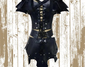 NAPA Leather Armor Shoulder Guard: Viking Medieval Costume