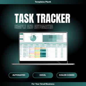 Excel Task Tracker Spreadsheet Template with Automated Dashboard Weekly To Do List Planner and Goal Progress System