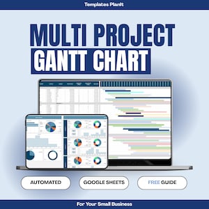 Gantt Chart Multi Project Gantt Template Business Tracker Task Tracker Small Business Spreadsheet To Do List Template Project Management