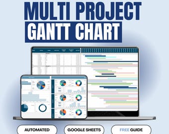 Gantt Chart Multi Project Gantt Template Business Tracker Task Tracker Small Business Spreadsheet To Do List Template Project Management
