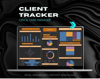 Client Tracker Excel CRM Tracker Sales Tracker Lead Tracker Invoice Template Small Business Excel Spreadsheet Business Tracker Invoice