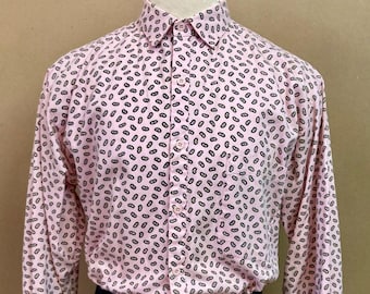 Vintage 1980s FORENZA - Pink Paisley LS Shirt