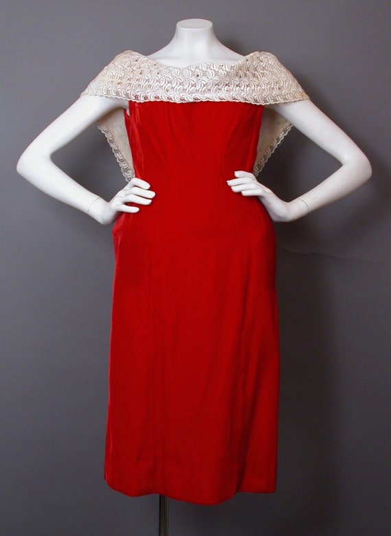 red velvet wiggle dress