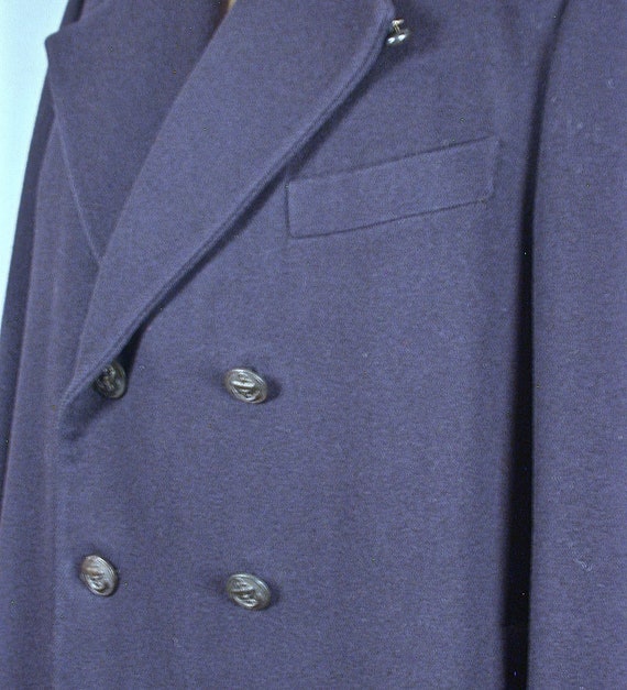 Vintage 1970s - PIERRE CARDIN - Navy Blue Wool Pe… - image 4