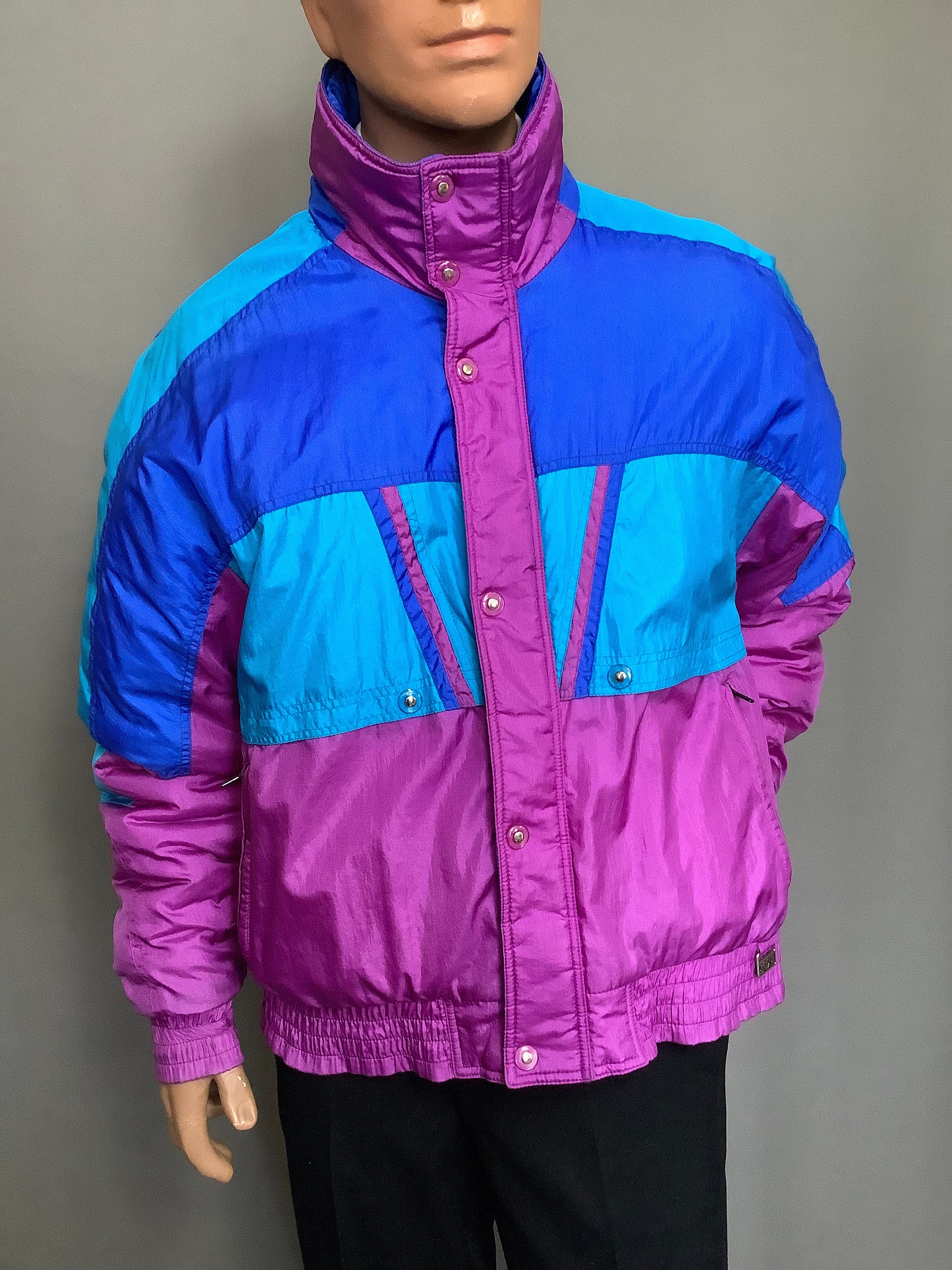 Vintage 1980s WHITE STAG Ski Wear Purple and Blue Winter Coat