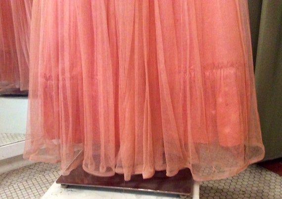 Vintage 1940s Peach Emma Domb Evening/Party Dress… - image 3